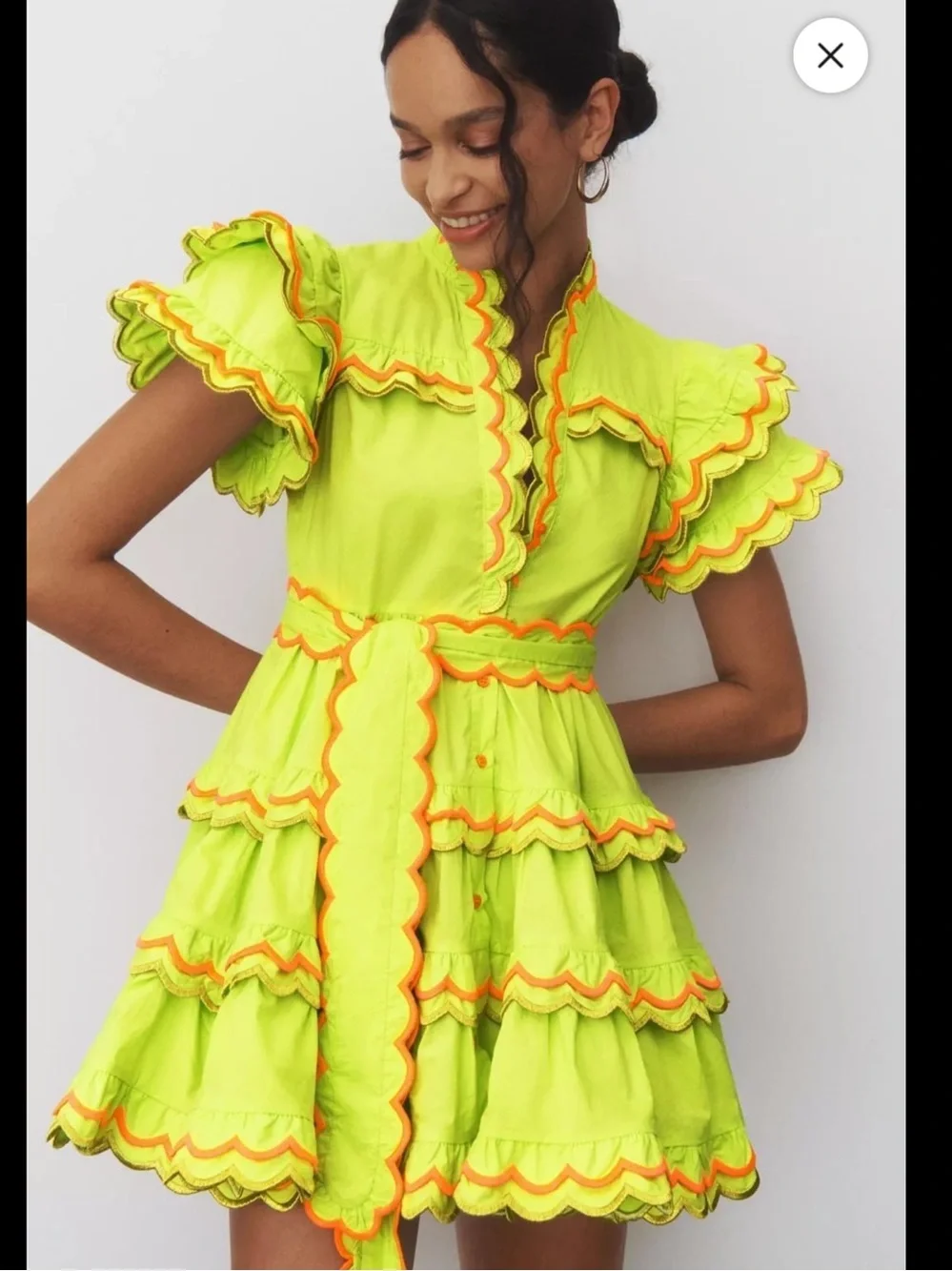 Celia B Dress . Lime Pink and gold . NEW with Tags ‼️ size XL - Picture 2 of 7